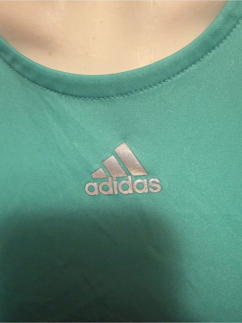 adidas Teal Performance Racerback Tank - Picture 3 of 4